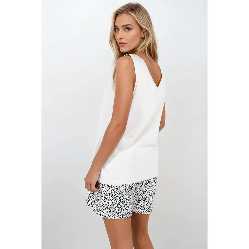 Pyjama élégant et confortable pour femmes, lingerie douce et respirante, style intemporel, décontracté, qualité premium, Momenti Per Me, collection 212782