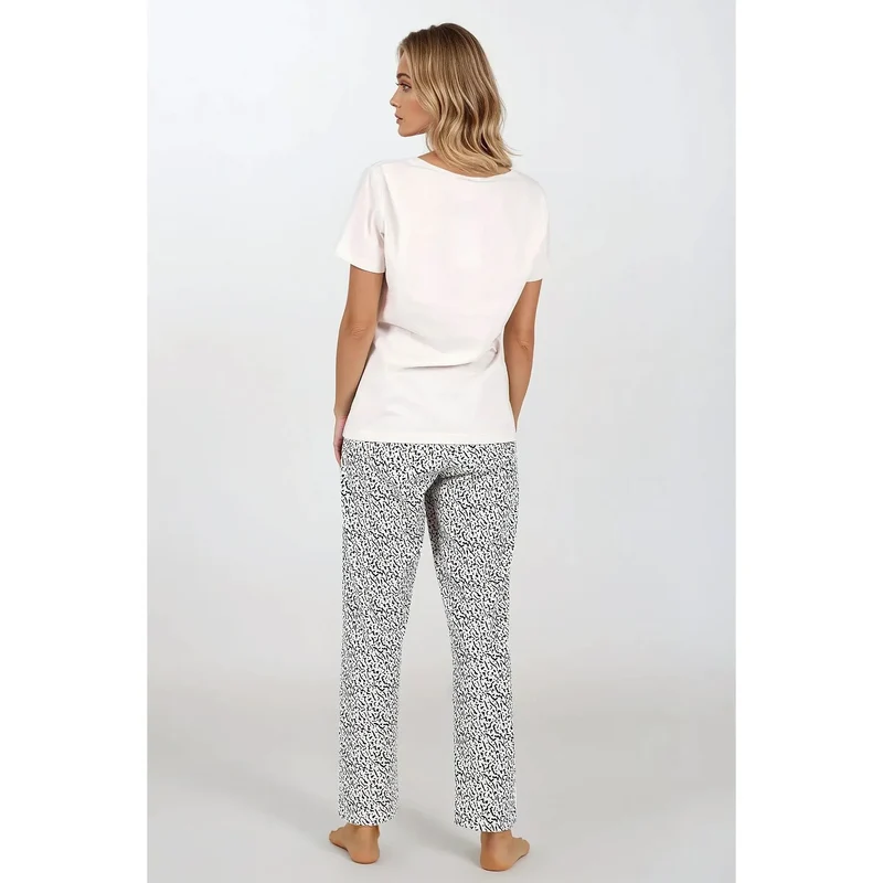 Pyjama Élégant pour Femme en Coton Doux, Design Moderne, Confort Optimal, Tenue Intérieure Raffinée, Momenti Per Me
