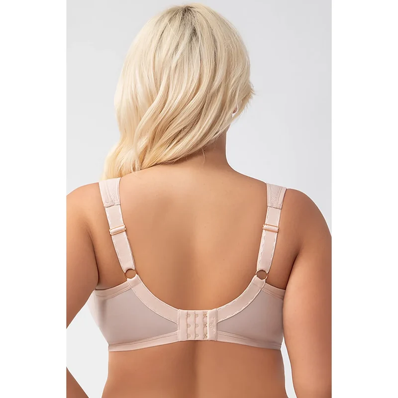 soutien gorge Gorsenia modèle 212769 maintien optimal confort douceur bretelles larges baleines latérales coutures plates résille broderie chair