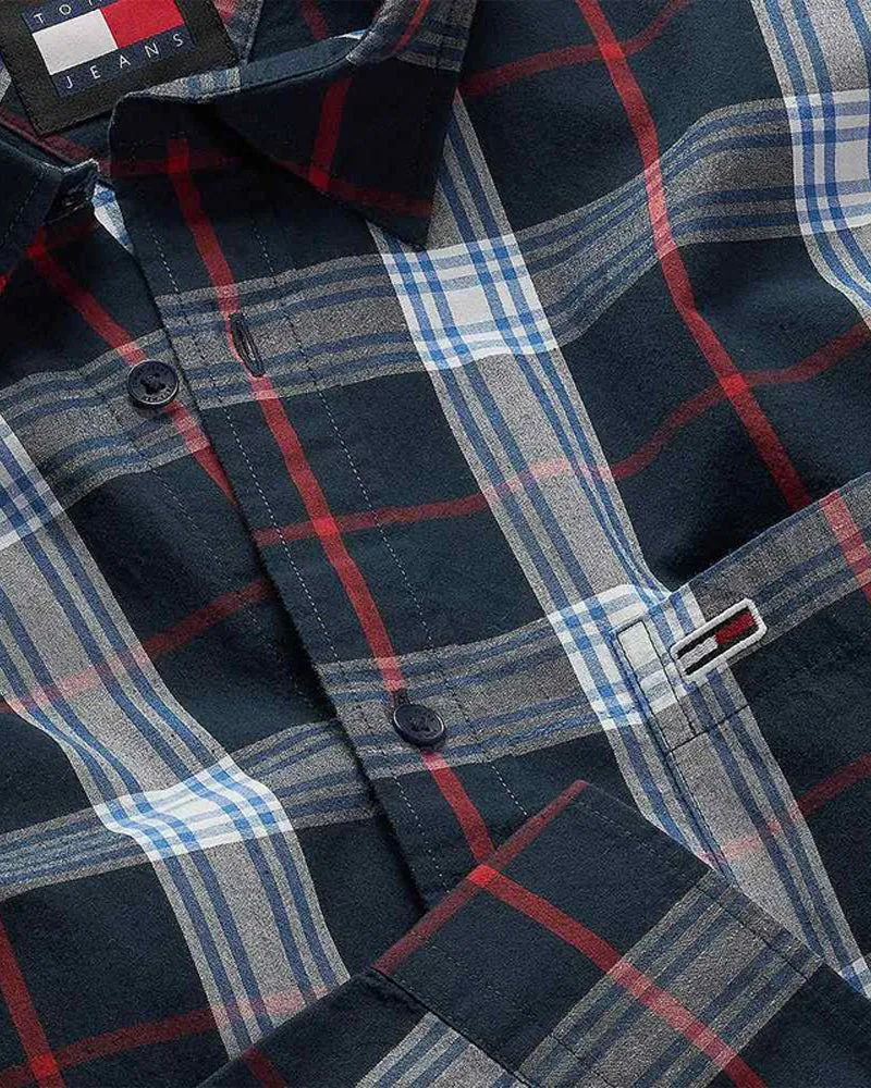 Camicia Tommy Jeans Poplin Check