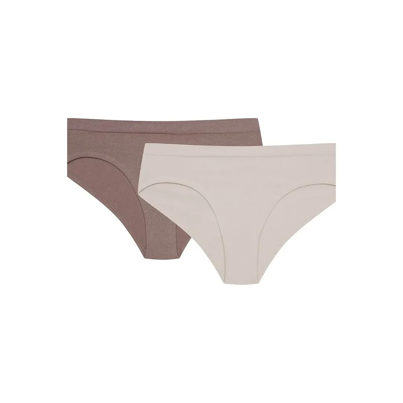 Ensemble lingerie Henderson débardeur culotte côtelé nude rose pâle coton elasthanne ajusté confort quotidien cadeau intime féminin