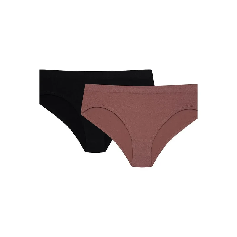 Lingerie Basics Set Henderson 212011 Black Brick bikini panties high waist cotton lining soft fabric everyday wear elegant packaging