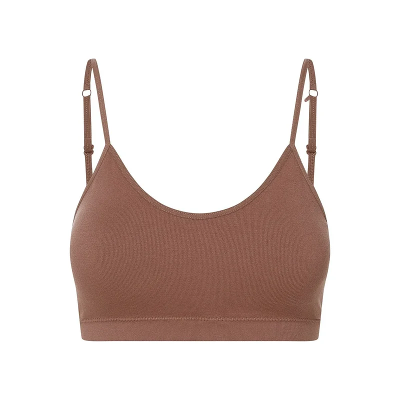 Soutien-gorge moderne élastique Henderson 212002 lingerie douce tissu côtelé bretelles ajustables coussinets amovibles confort total liberté mouvement cadeau esthétique