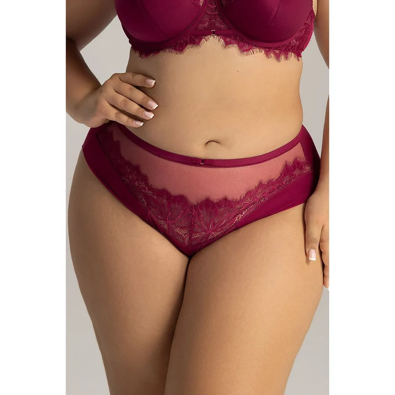Culotte brésilienne model 211936 Ava dentelle tulle高 waist soutien-gorge balconnet maintien élégance lingerie féminine sexy