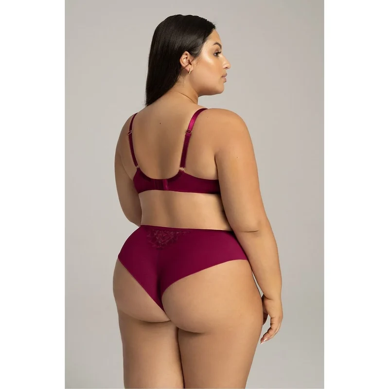Culotte brésilienne model 211936 Ava dentelle tulle高 waist soutien-gorge balconnet maintien élégance lingerie féminine sexy