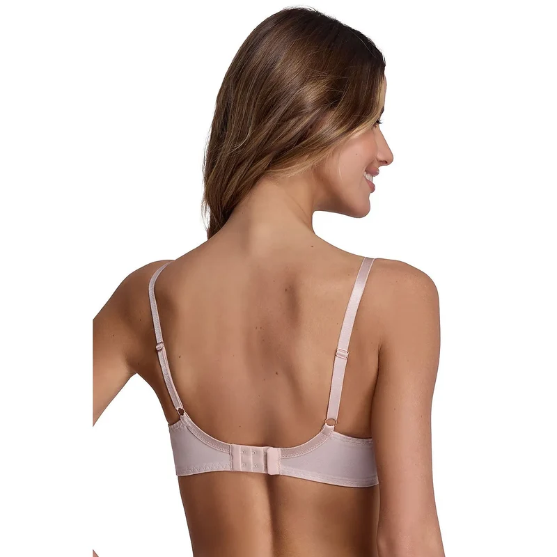 Soutien-gorge rembourré Ava model 211925 soutien renforcé design élégant microfibre doux maintien stable baleines inférieures coton respirent beige discret lingerie féminine