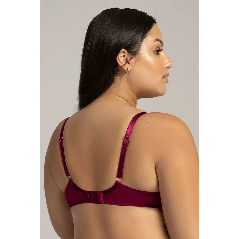 Soutien-gorge semi-rembourré Ava model 211922 microfibre satin dentelle floral soutien optimal esthétique sexy lingerie féminine