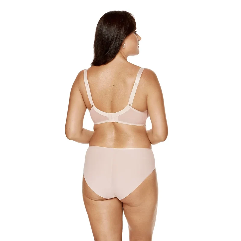 ensemble lingerie élégant dentelle florale soutiengorge culotte confortable sexy matières douces femme rose pâle armatures renforcées bretelles ajustables gousset coton