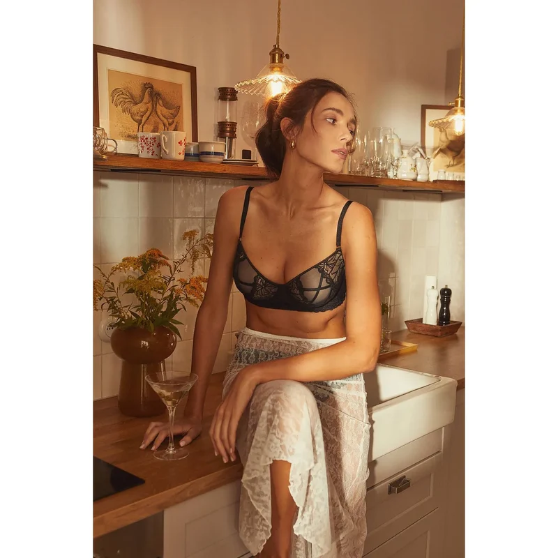 soutiengorge amplifiant moulé thermique dentelle corset Gorteks 208963 sexy confortable maintien galbe rehausse élégant durable élastique