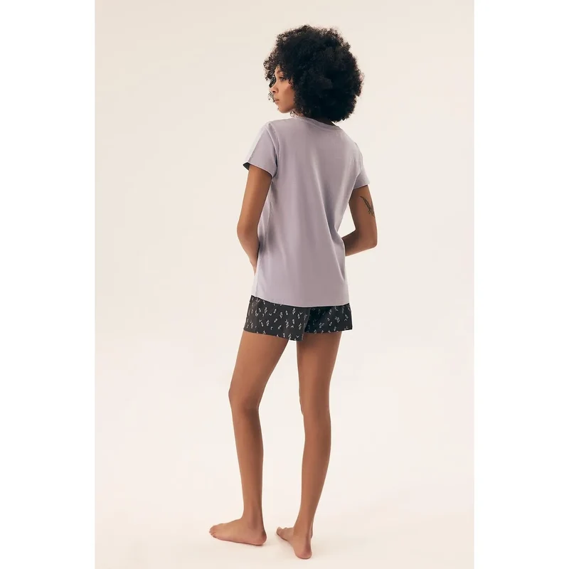 Pyjama femme Henderson 208590 confort style coucher intimité pyjama court manches courtes short élastique tissu doux lingerie sexy nuits détente bien-être