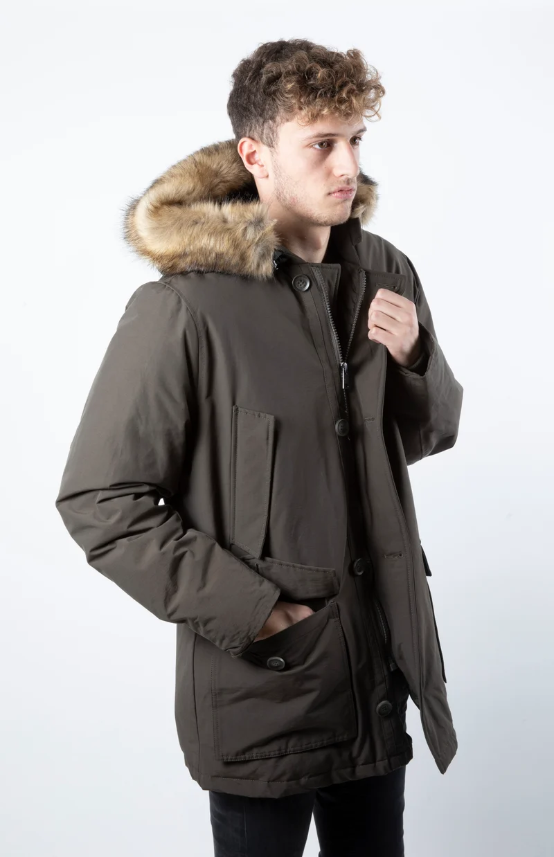 Giubbino Parka Uomo Con Pelo