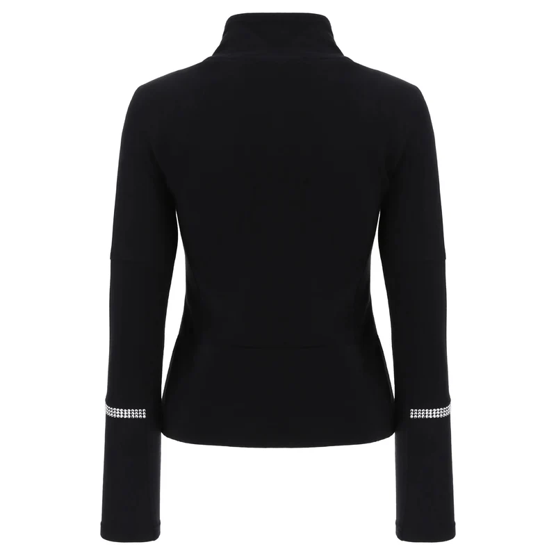 Felpa Donna Zip Strass