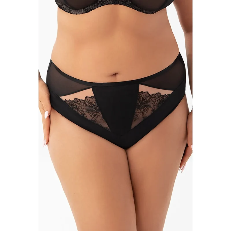Culottes élégantes en microfibre et tulle transparent Gorsenia Lingerie lingerie féminine sexy sexy lingerie culottes intimes