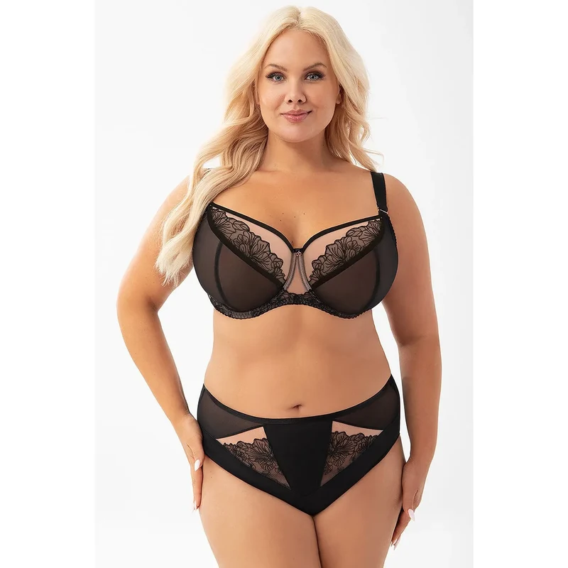 Soutien-gorge Gorsenia Soft model 211162 lingerie élégante fonctionnelle tulle stable bonnets maintien bras réglables fermeture dos femmes bustes volumineux