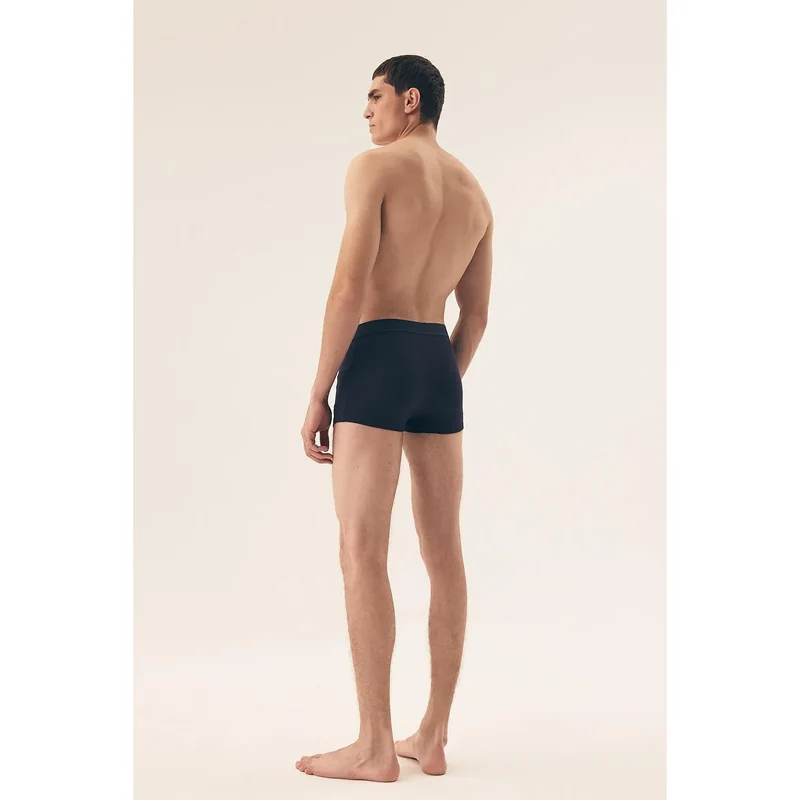 L'ensemble model 209617 Henderson boxers hommes pack 2 bleu marine tissu doux respirant coupe ajustée large ceinture imprimée boîte élégante cadeau intime