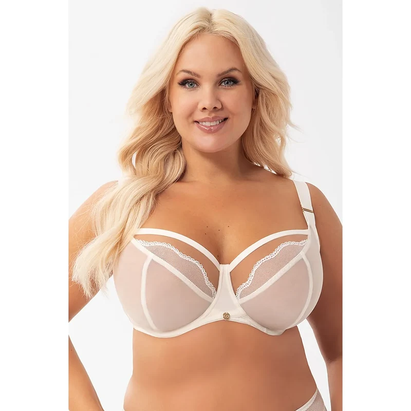 Soutien-gorge élégant Gorsenia lingerie pour poitrine généreuse dentelle résille confort support optimal maintien⼥emme séduction