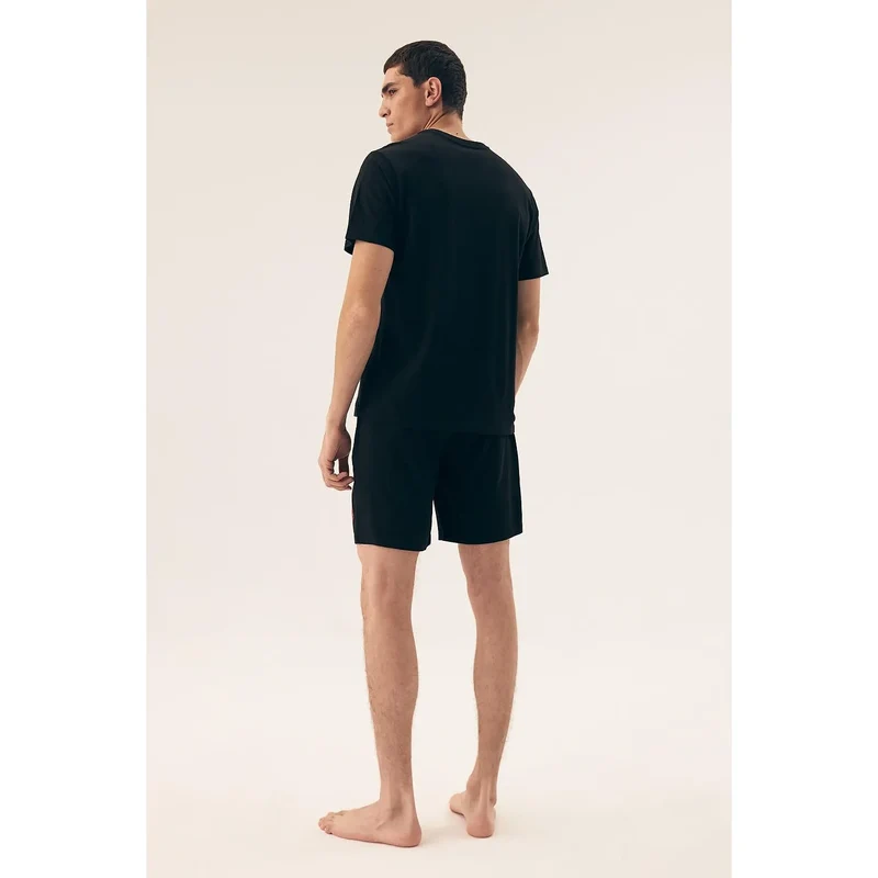 Pyjama homme confort doux tissu court nuit chaudes élastique ajustement parfait silhouette classe sexy