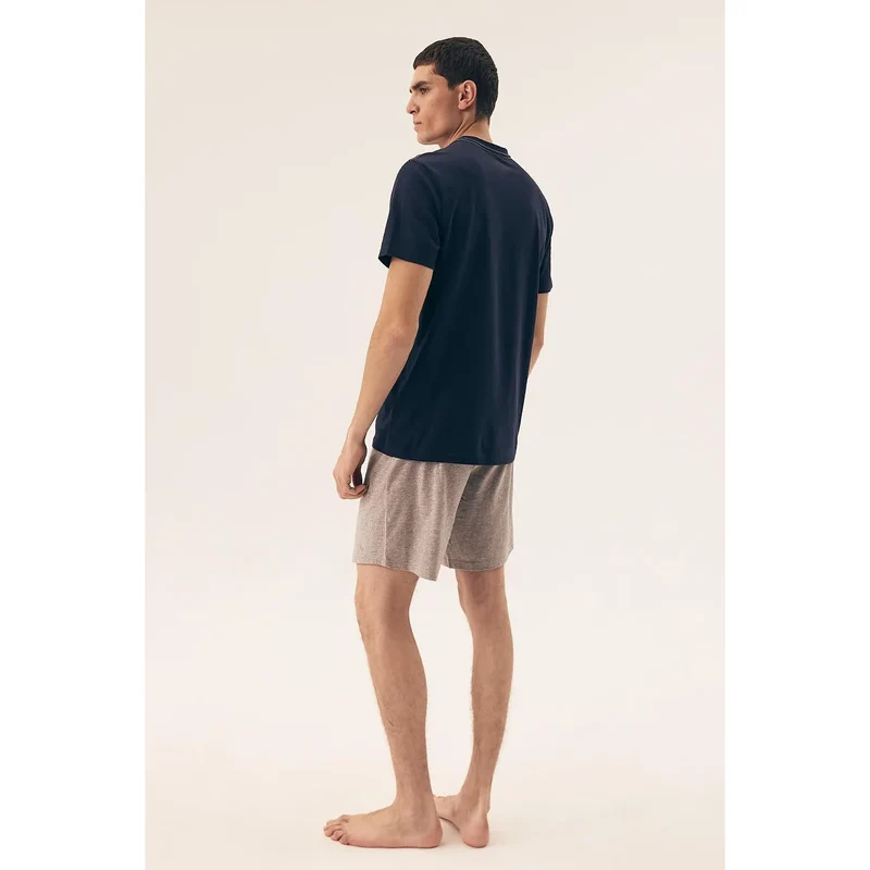 Pyjama homme élégant Henderson 208072 confort sommeil nuits chaudes élastique doux T-shirt court design