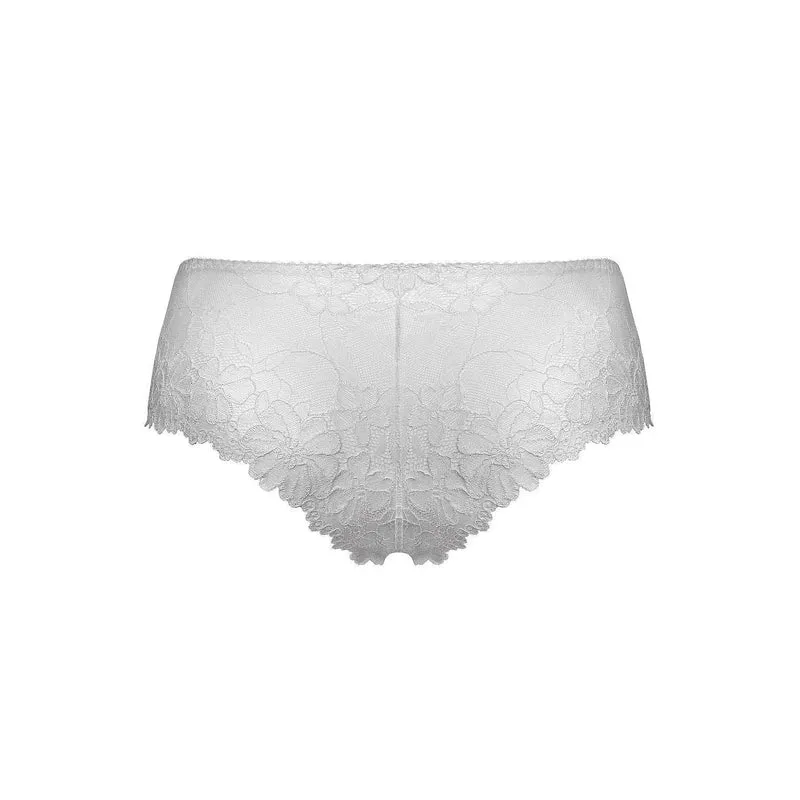 Culotte en dentelle blanche élégante pour intimité féminine, lingerie fine sexy, dentelle florale, confort max, taille 36-44, cadeau intime