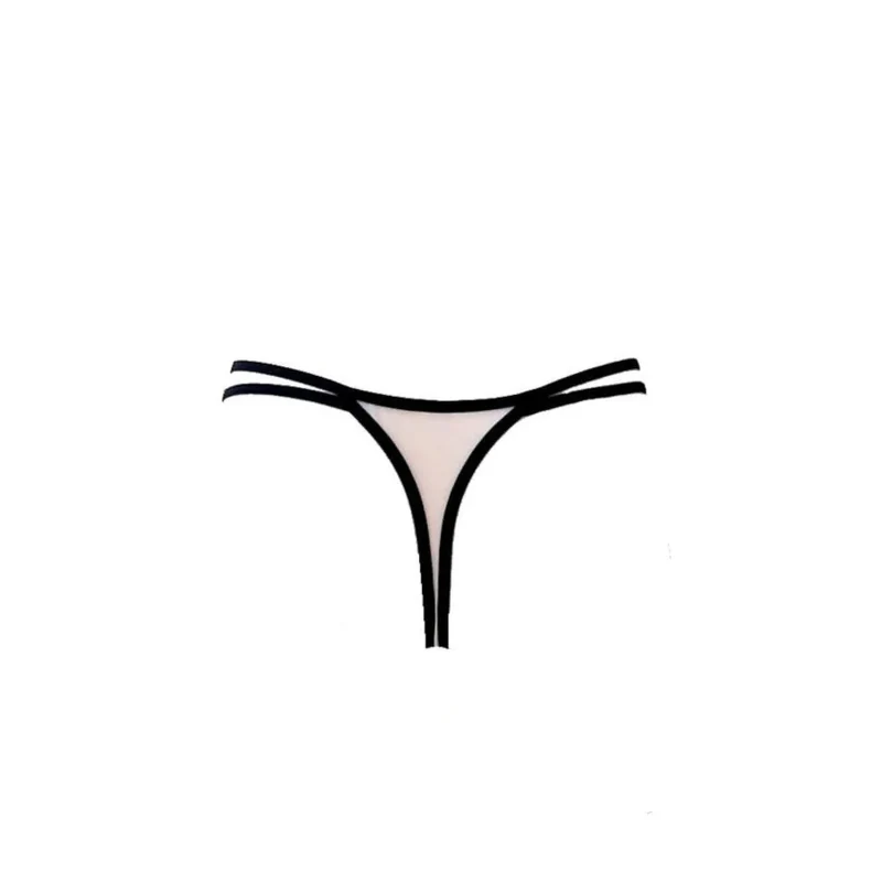 culotte tanga dentelle florale séduisante érotique féminine élégante sensuelle maintien confort délicate transparente noire respirante élastique nylon élasthanne polyester