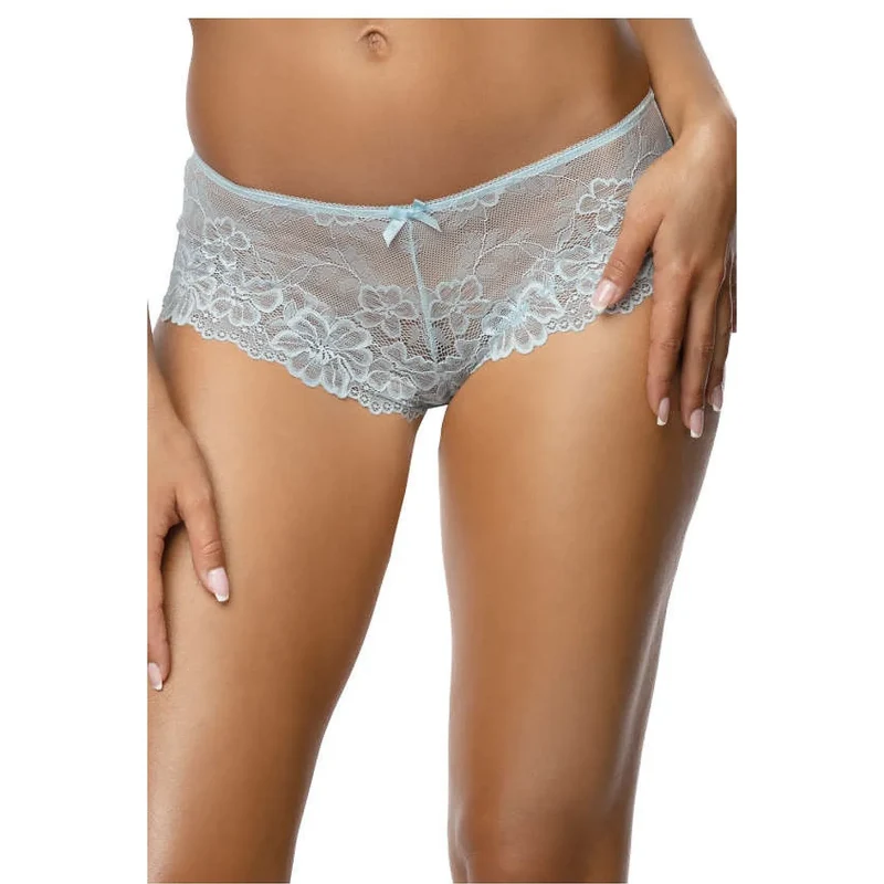 Shorts en dentelle bleue sexy et séduisants gousset en coton 5% coton 11% élasthanne 84% polyamide taille 36-44