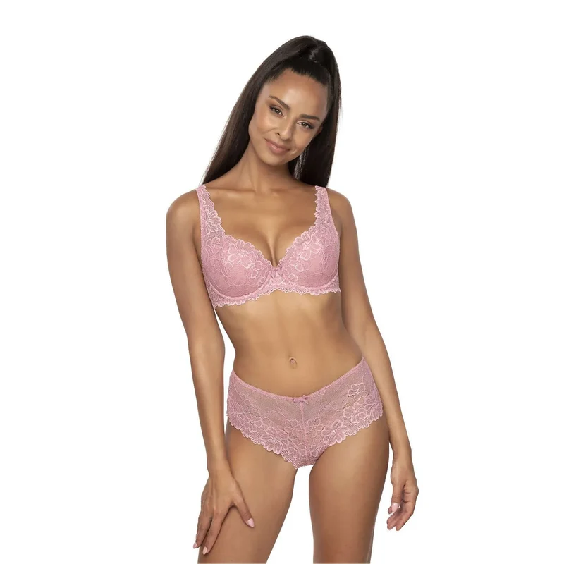 culotte dentelle rose fleurie hipster sans couture confortable discret extensible gousset coton hypoallergénique romantique quotidien soirée