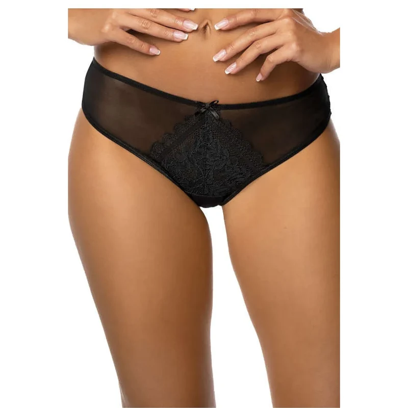 String classique Estelle dentelle noire et blanche maille élastique ajustement parfait lingerie féminine intime élégance sensualité