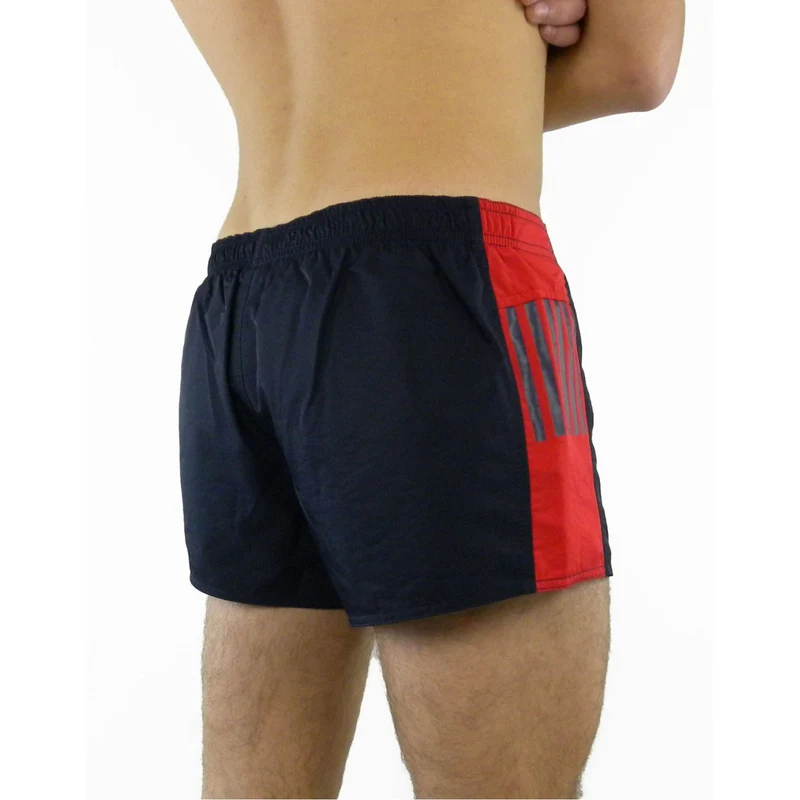 Boxer corto con scritta laterale