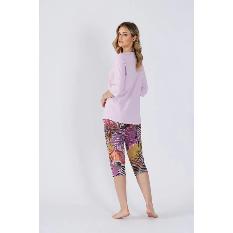 Pyjama femme élégance et confort coton polyester floral détente nuit relaxation lingerie nuit confort stylée
