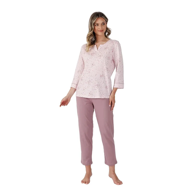 Pyjama femme 199781 M-Max confort élégance coton 100% robe de nuit nuits douces lingerie féminine intime