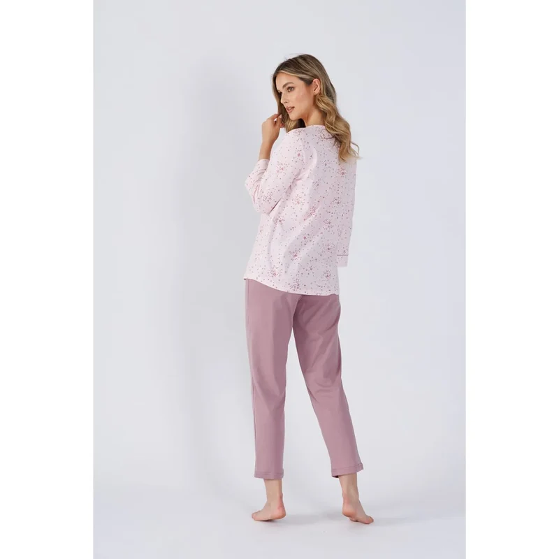 Pyjama femme 199781 M-Max confort élégance coton 100% robe de nuit nuits douces lingerie féminine intime