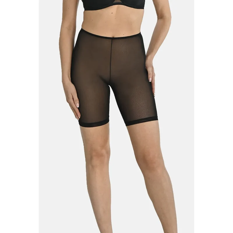 Shorts en maille transparente moulant femme lingerie élégante高 waist genou taille haute confort style moderne