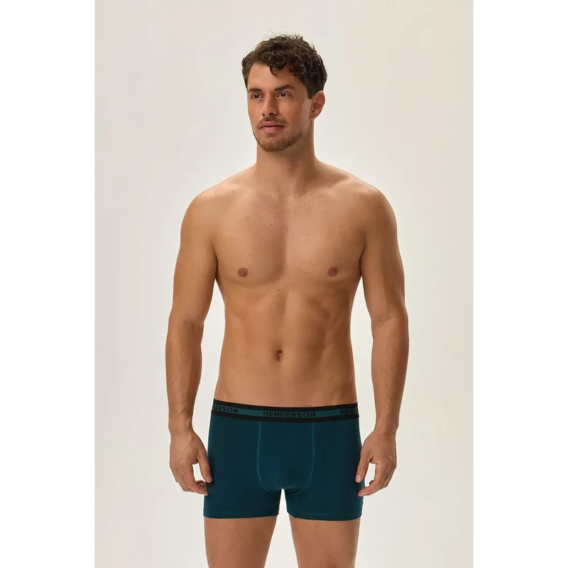 Boxers hommes confort Henderson 199565 coton élasthanne taillehanche ceinture élastique support renforcé design épuré style sexyewear