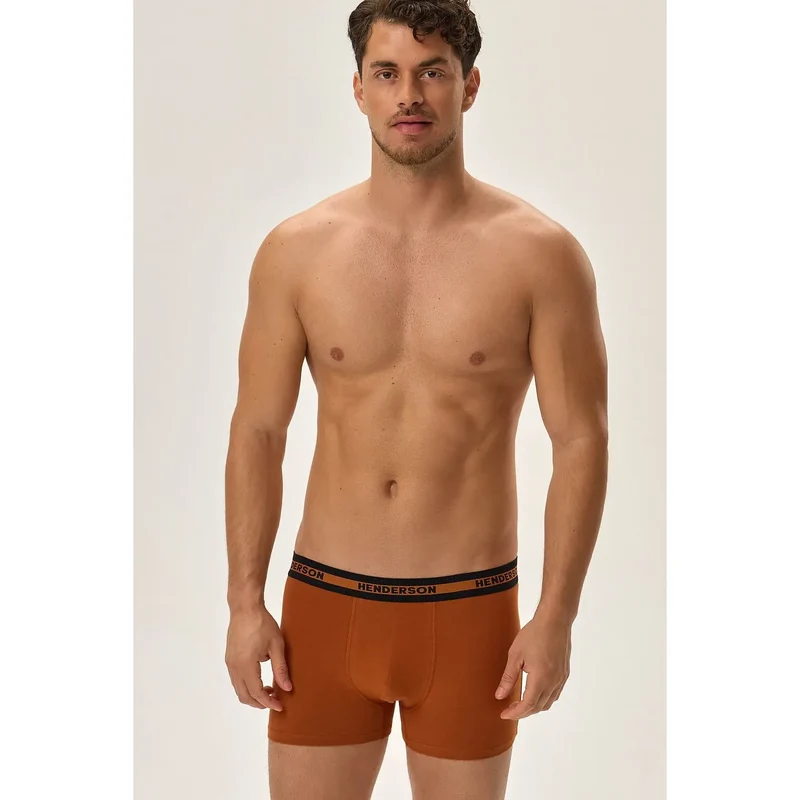 Boxers hommes confort Henderson 199565 coton élasthanne taillehanche ceinture élastique support renforcé design épuré style sexyewear