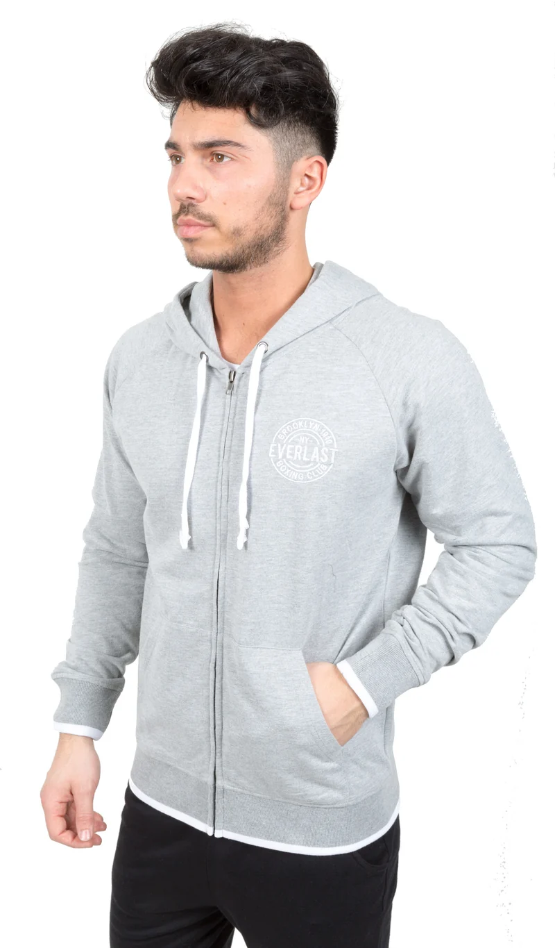 Felpa Uomo Full Zip Con Cappuccio