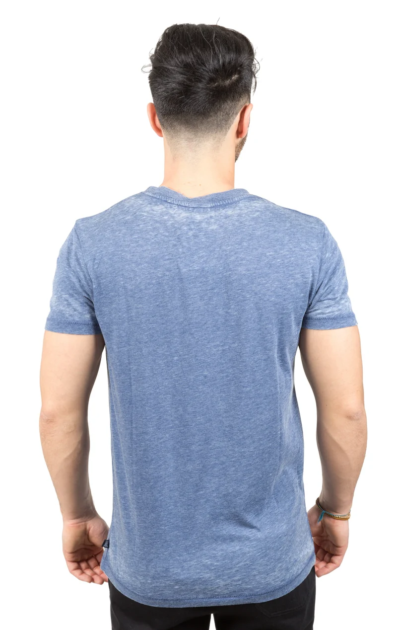 T-Shirt Uomo Fiammata Con Scritta