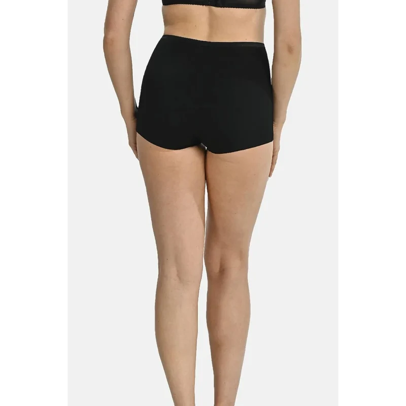 Culotte taille haute noire femmes confort quotidien extensible douce ceinture élastique maintien gainant discret élégante durable coton élasthanne