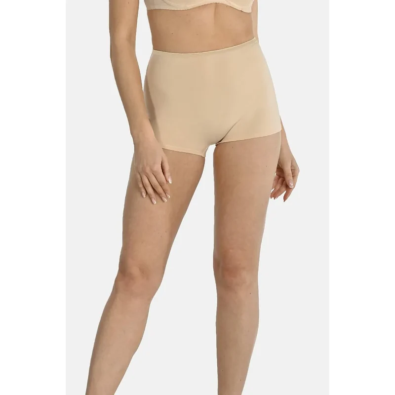 shorty lycra chair gainant féminin lingerie sexy discret confortable sculptant coupe haute coutures invisibles respirant hypoallergénique élastique maintien silhouette
