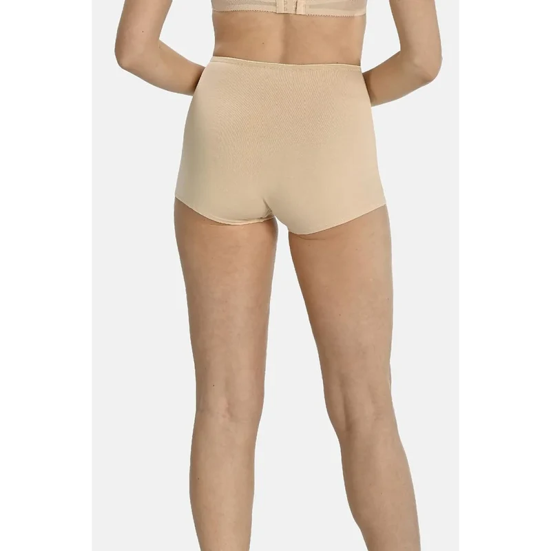 shorty lycra chair gainant féminin lingerie sexy discret confortable sculptant coupe haute coutures invisibles respirant hypoallergénique élastique maintien silhouette