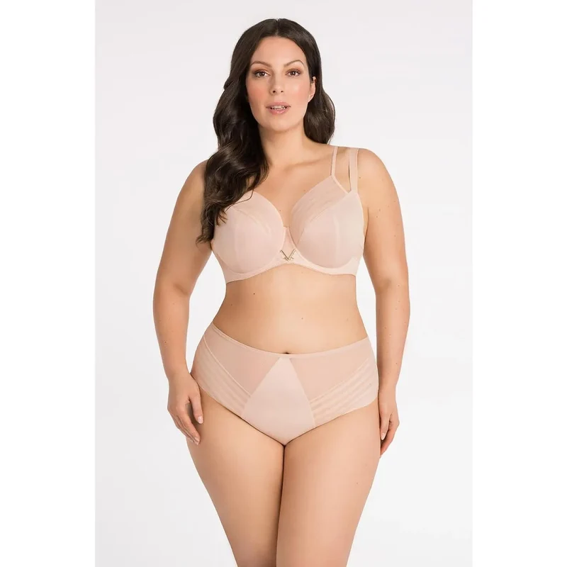 Ensemble Gorsenia Soft model 198065 lingerie féminine soutien-gorge culotte confort style nude tissu élastique maintien personnalisé