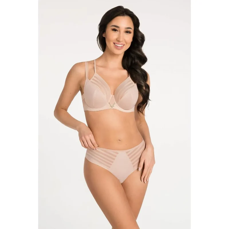 Ensemble Gorsenia Soft model 198065 lingerie féminine soutien-gorge culotte confort style nude tissu élastique maintien personnalisé