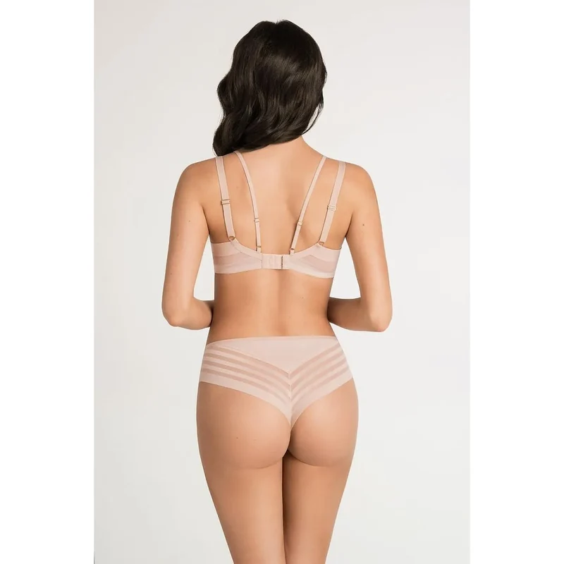 Ensemble Gorsenia Soft model 198065 lingerie féminine soutien-gorge culotte confort style nude tissu élastique maintien personnalisé