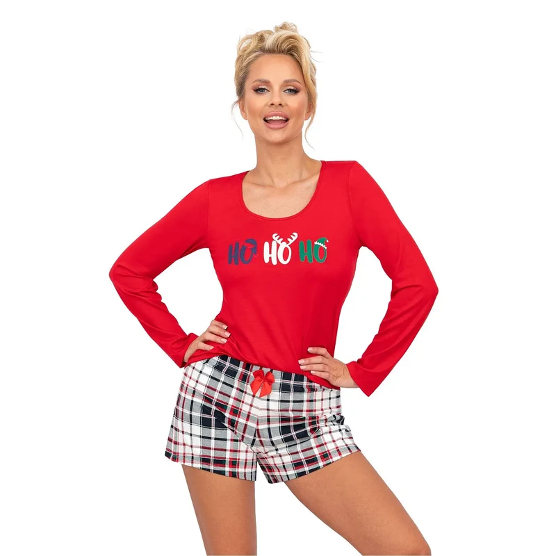 Pyjama fête Noël femmes confort style coton tartan feste Halloween couple intimité luxe douceur