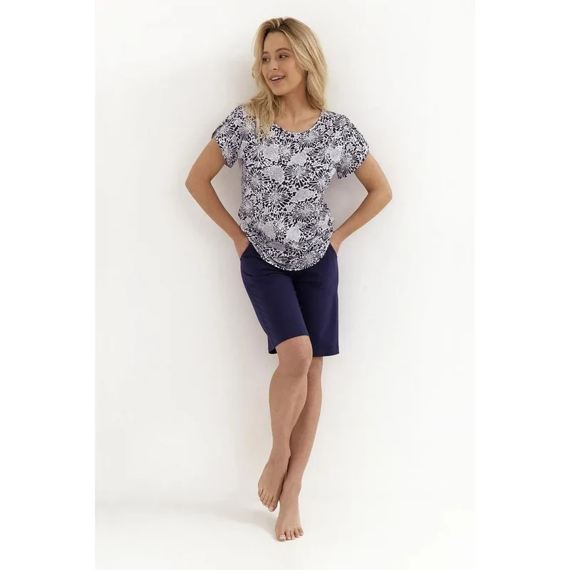 Pyjama pour femme model 196188 Cana confort style luxe dormir nuits chaudes tissu doux aéré manches courtes encolure demi-cercle