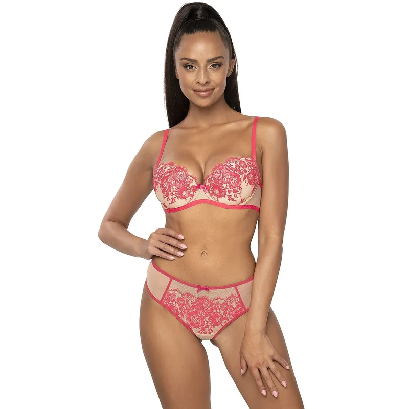Culotte en dentelle féminine élégante et sensuelle tulle transparent nœud décoratif confortable élastique à la taille lingerie chic pour femmes