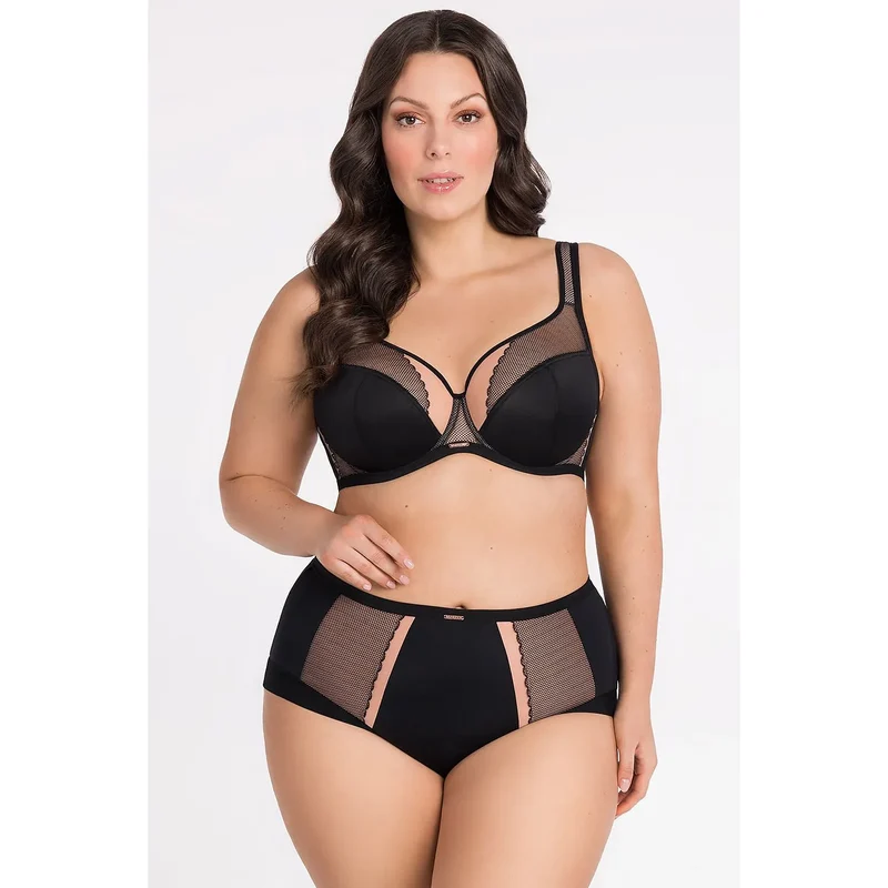 Ensemble lingerie élégante Gorsenia soft model 200808 soutien-gorge dentelle taille haute confort femmes buste généreux