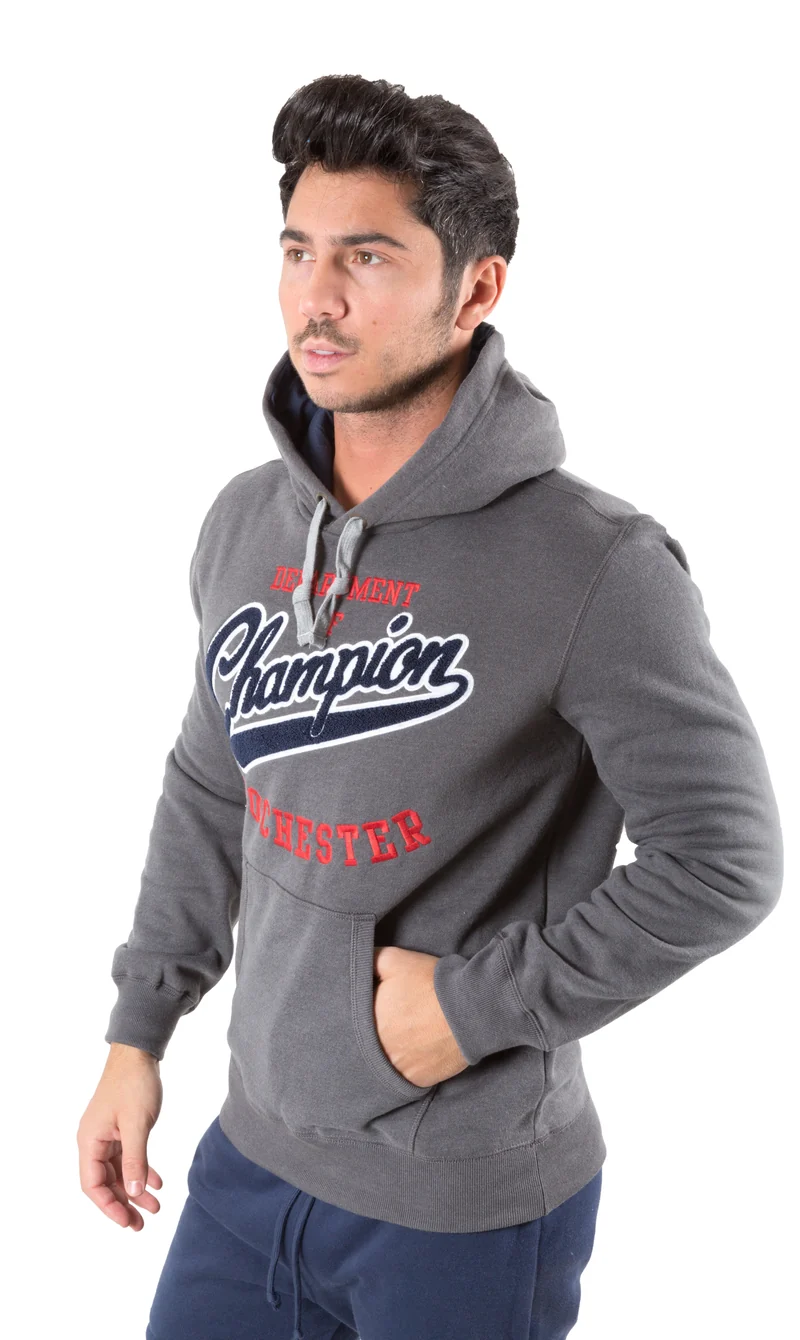 Felpa Uomo Varsity Chiusa Con Cappuccio