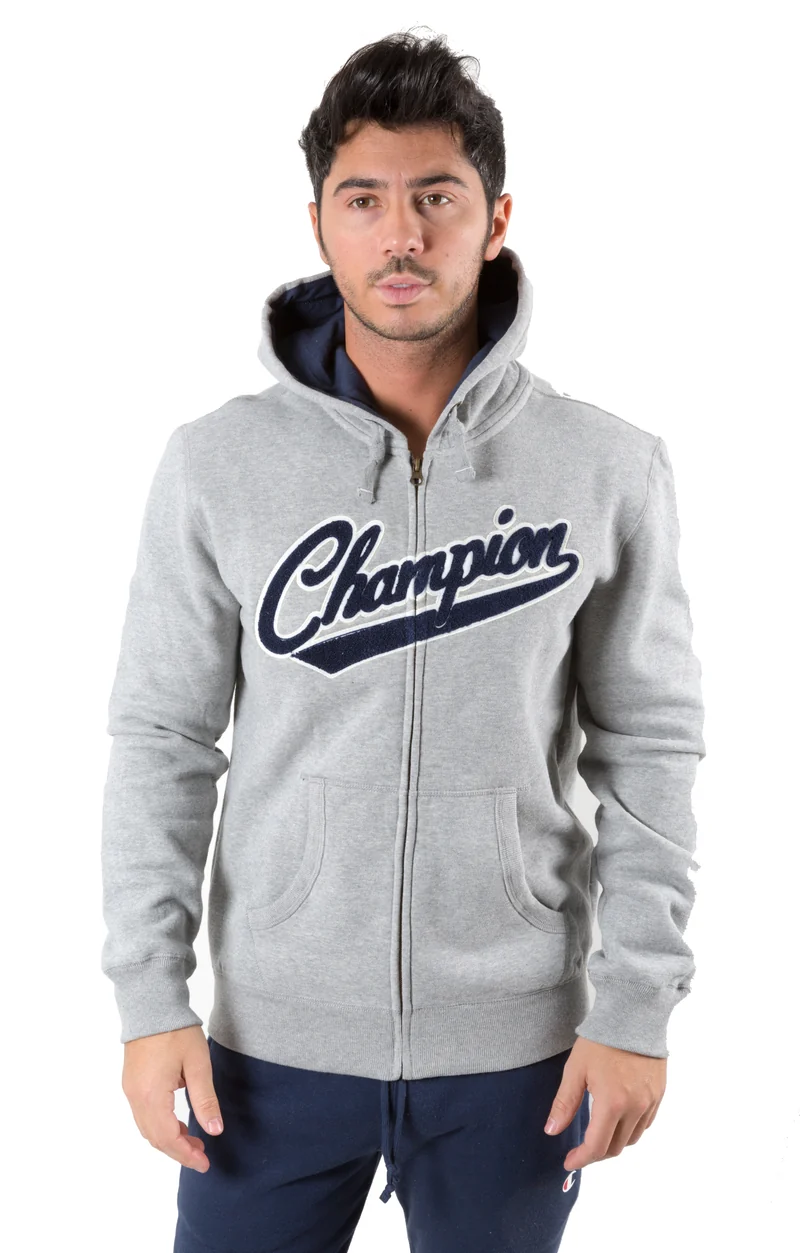 Felpa Uomo Varsity Full Zip Con Cappuccio