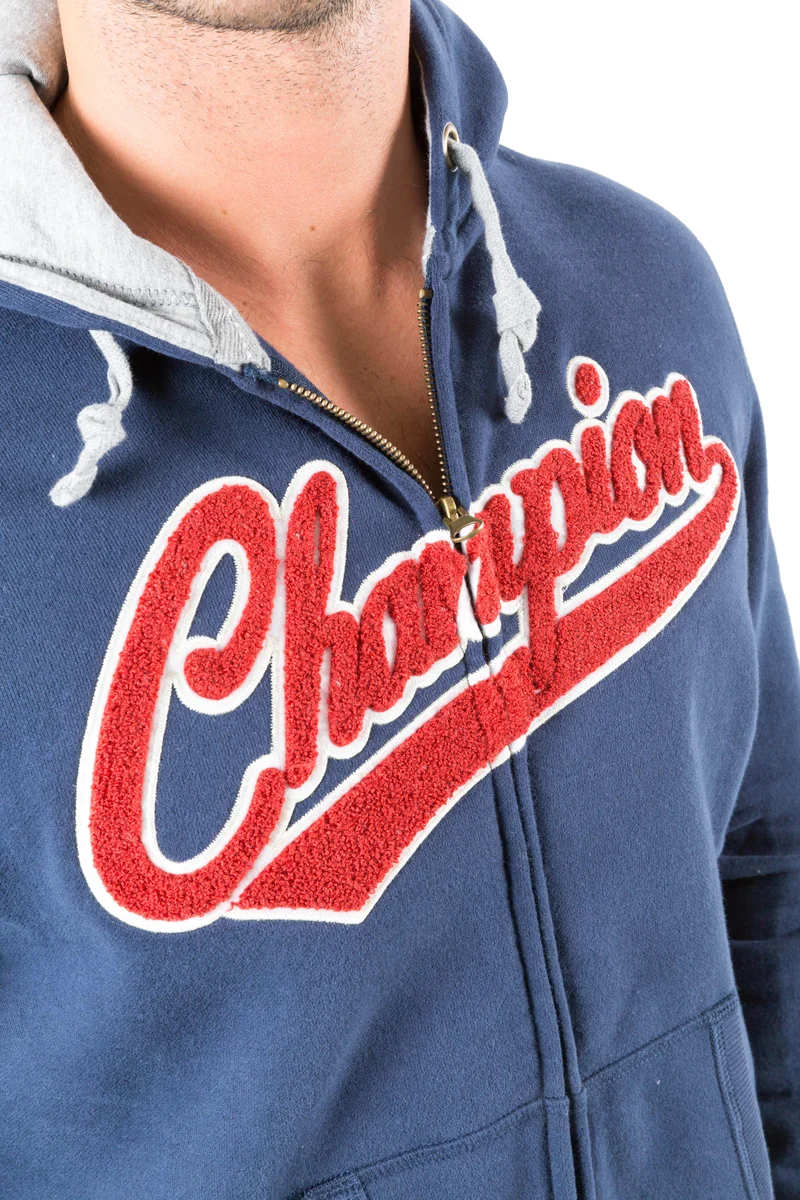 Felpa Uomo Varsity Full Zip Con Cappuccio