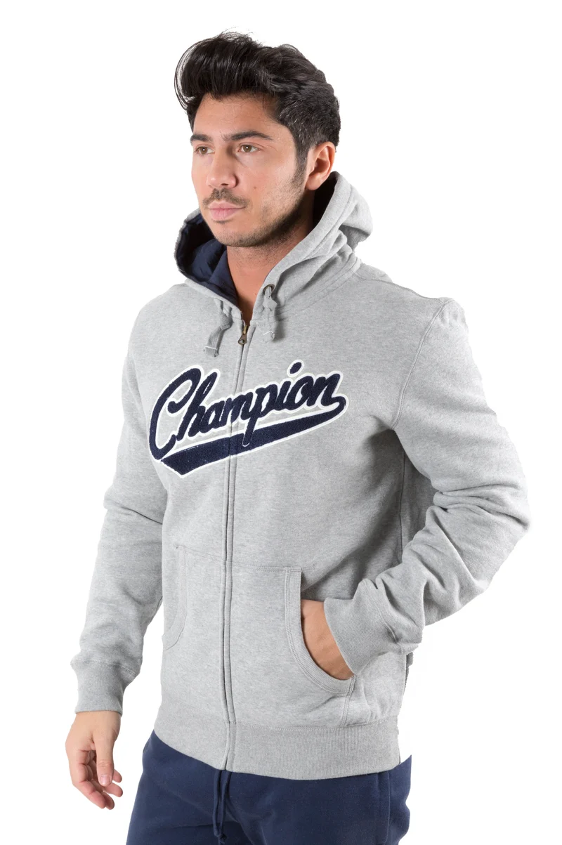 Felpa Uomo Varsity Full Zip Con Cappuccio